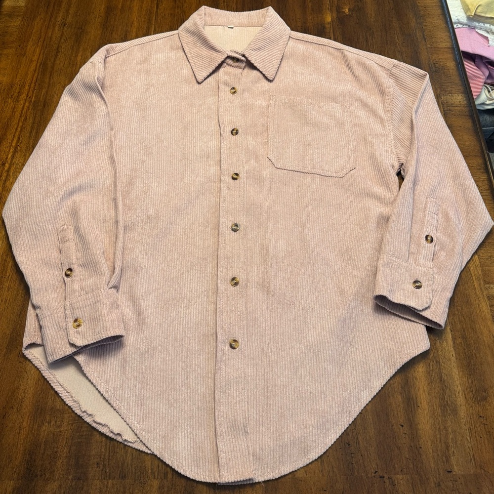 Pink Corduroy Buttondown Shirt